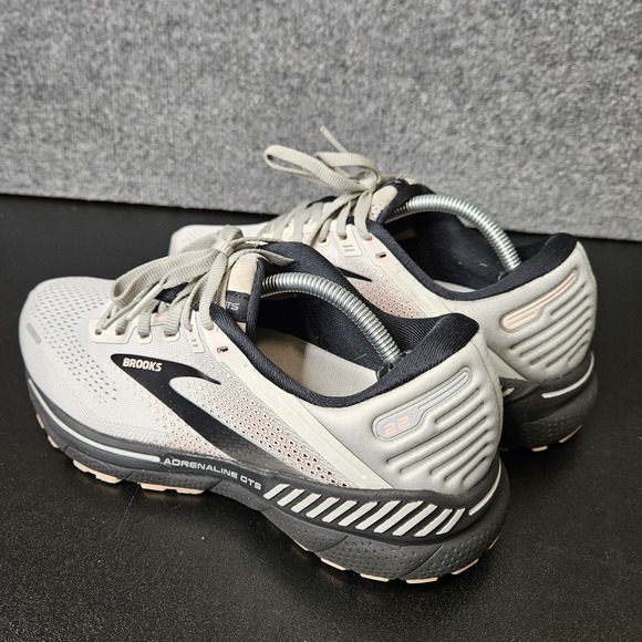 Brooks Womens Adrenaline GTS 22 Size 8.5 Running Gray Rose - Picture 2 of 10